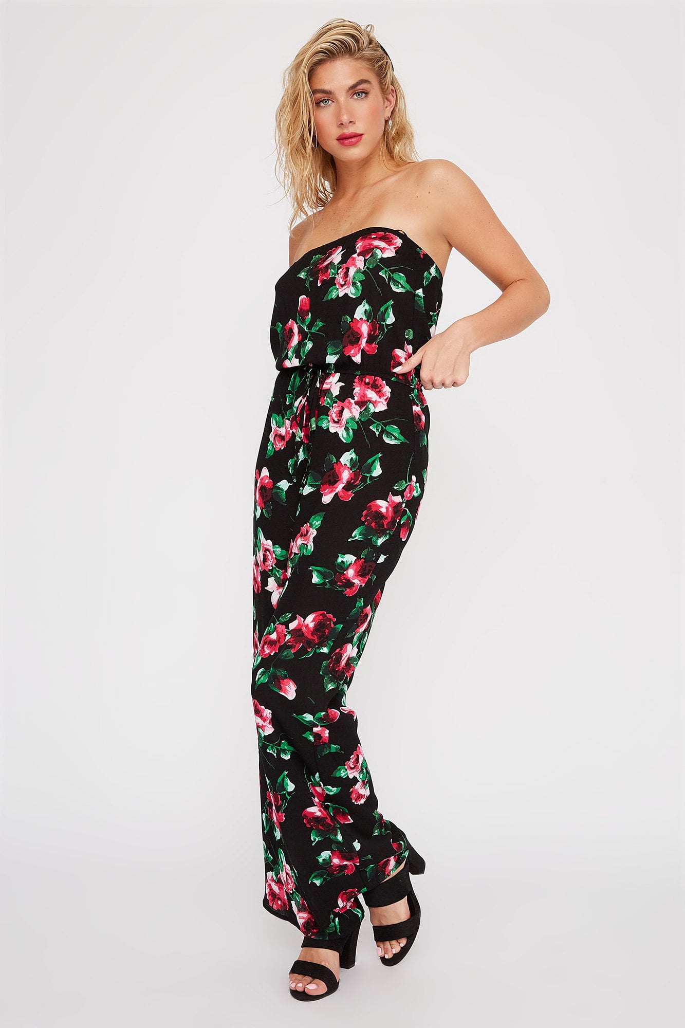floral tube jumpsuit