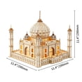 thumbnail image 2 of Puzle 3D de madera Taj Mahal con luz LED de 388 piezas para adultos, 2 of 9
