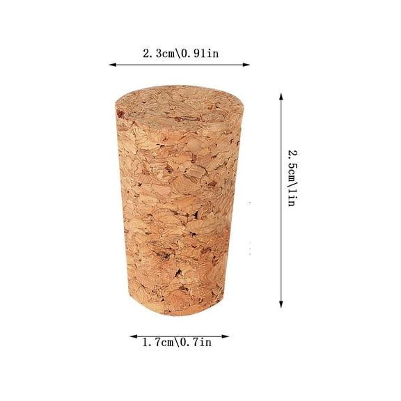 Ltdhehe 16 Pack Soft Wood Corks Tapered Cork Wooden Bottle Stopper Replacement Leakproof Bottle Corks For Making Craft 0.67 X 0.91 X 0.98 Inch