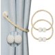 thumbnail image 1 of Cortina magnética, cortinas prácticas, lazos para cortinas, soportes de cortina de cuerda tejida para cortinas de ventanas al aire libre ER, 1 of 5
