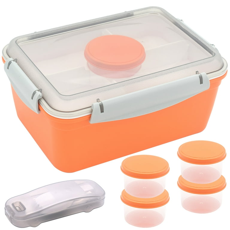 Salad Lunch Container with 5 Compartments Lunch Box with Foldable Fork  Salad Dressing Container Bento Box Portable Large Capacity Reusable Salad  Bowl for Work Travel School Picnic 