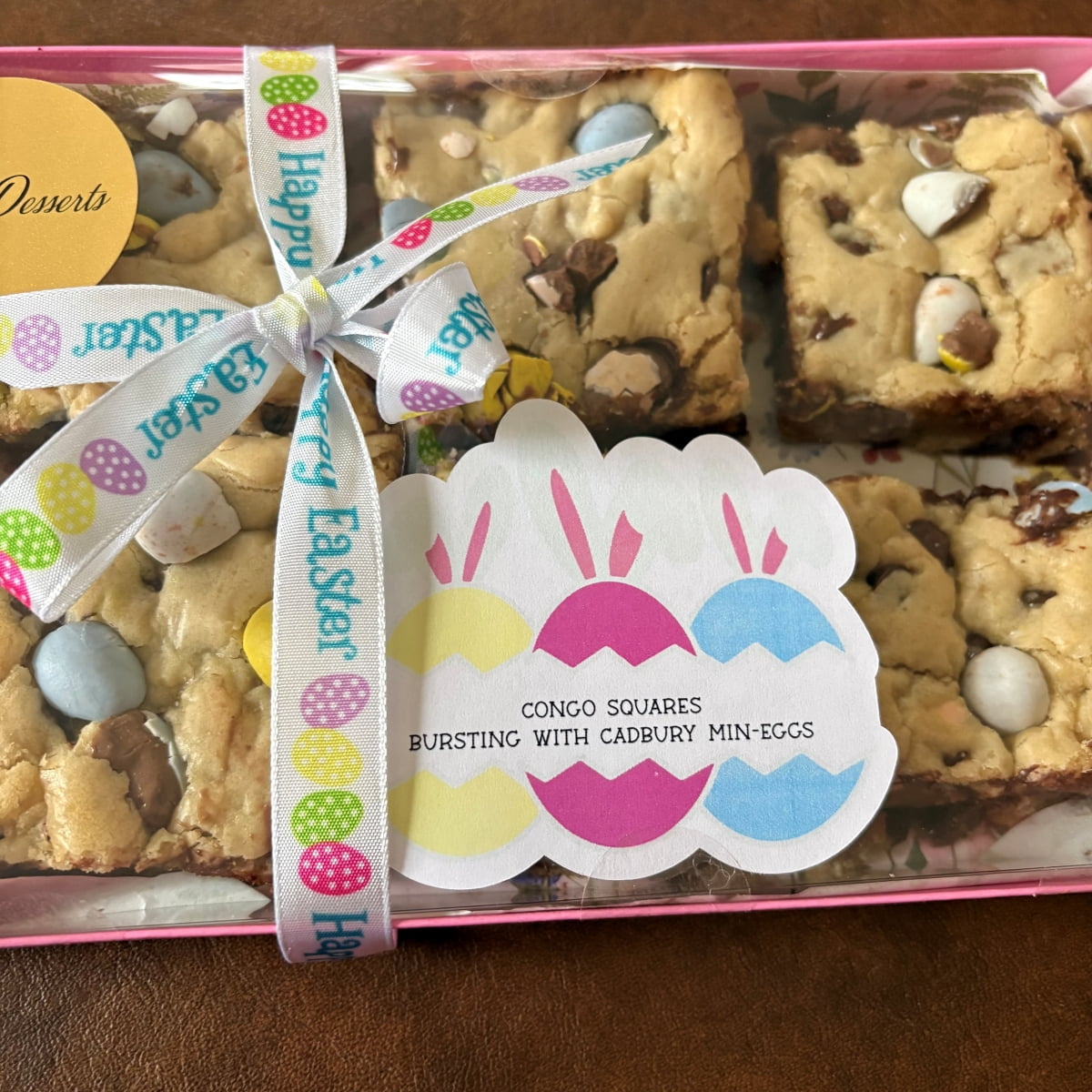 Congo Squares with Cadbury Mini Eggs – Easter Gourmet Chocolate Chip Bars, Qty. 6