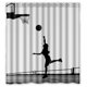 thumbnail image 1 of ABPHQTO Baloncesto silueta amor deporte cortina de ducha impermeable cortina de ducha 160x180 cm, 1 of 2