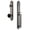 Antique Pewter, variant on Grandeur Arc Dummy Handleset with D Grip and Coventry Knob