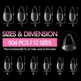thumbnail image 6 of Gellen Medium Almond Fake Nail Tips for Press on Nails, 504Pcs Soft Gel Tips for Nail Extensions Full Cover Pre-shaped 12 Sizes Clear False Nails for Nail Art, 6 of 10