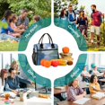 thumbnail image 6 of FORMRS Insulated Lunch Bag for Work School Unisex Large Capacity Cooler with Shoulder Strap, Blue Sky and River, 6 of 6