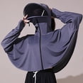thumbnail image 6 of Bosfbaoi Women's Anti-UV Shirt Hooded Jacket Sun Protection Long Sleeve Shawl,Ice Silk Quick Drying Sweatshirt, 6 of 8