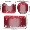 thumbnail image 3 of 4 Pcs Glitter Diamond Shower Curtain Sets, Rose Red Shiny Drips Bath Decor with Rugs and Toilet Lid Cover, Fuchsia Luxury Texture Colorful Bling Modern Bathroom Curtain with 12 Hooks, 72 x 72 inch, 3 of 7