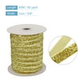 thumbnail image 2 of Uxcell Metallic Glitter Velvet Ribbon 3/8" x 50 Yard Single Face Sparkle Ribbon for DIY Crafts Gift Wrapping Light Gold, 2 of 5