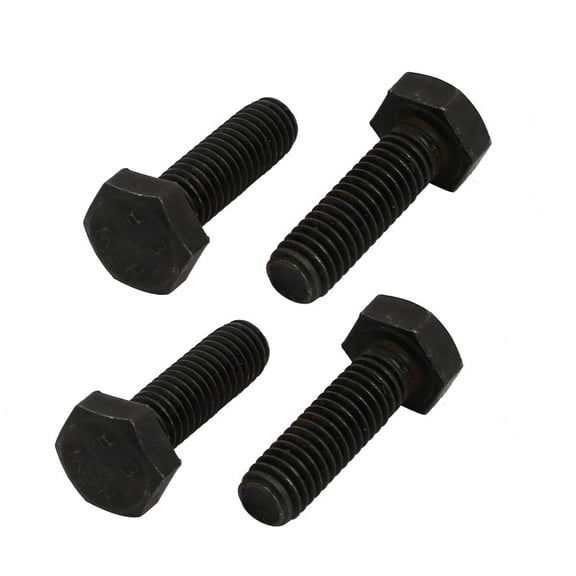 8.8 Grade M6x20mm Full Threaded Left Hand Thread Hex Head Bolt 4pcs