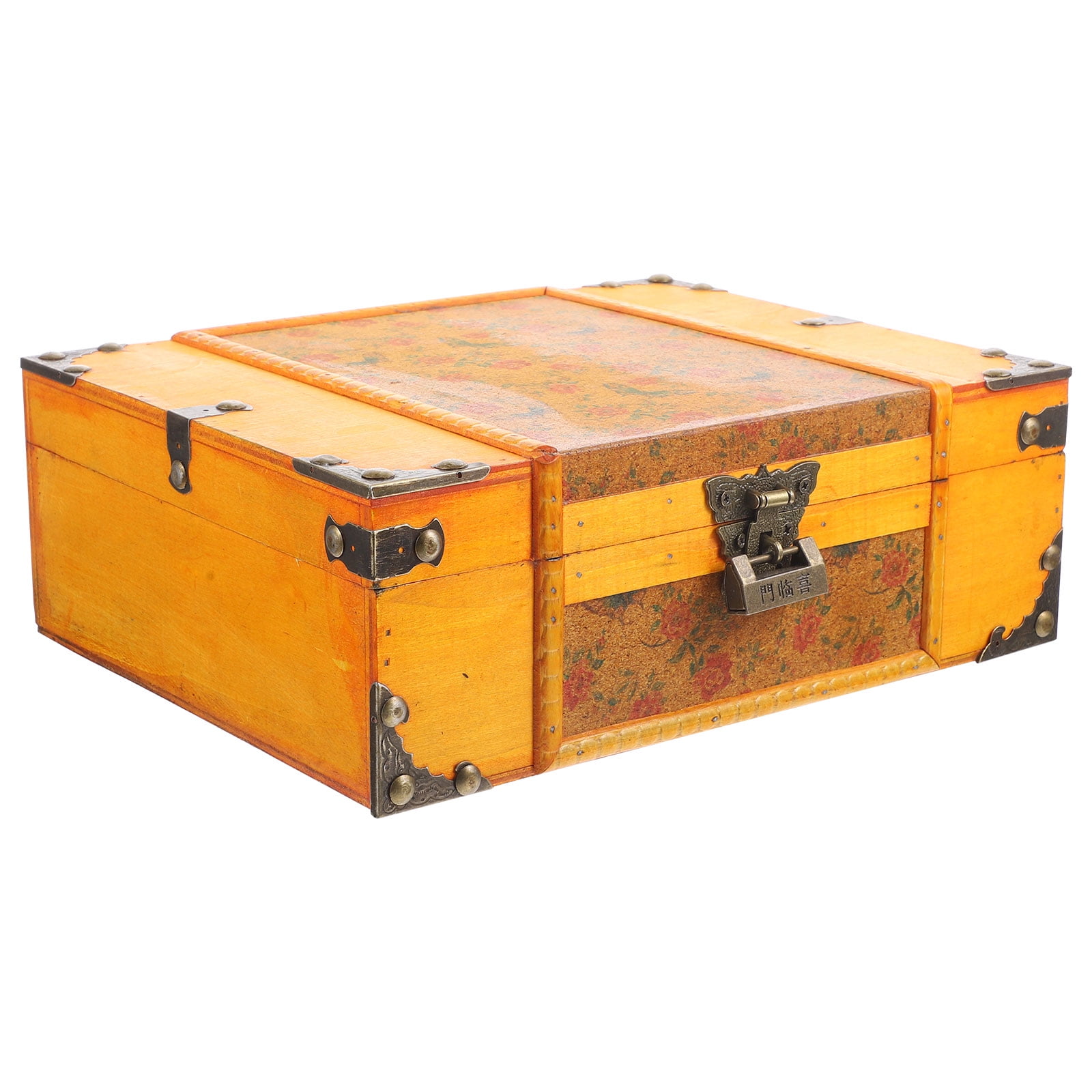 Wooden Storage Box Vintage Decorative Box Jewelry Storing Storage