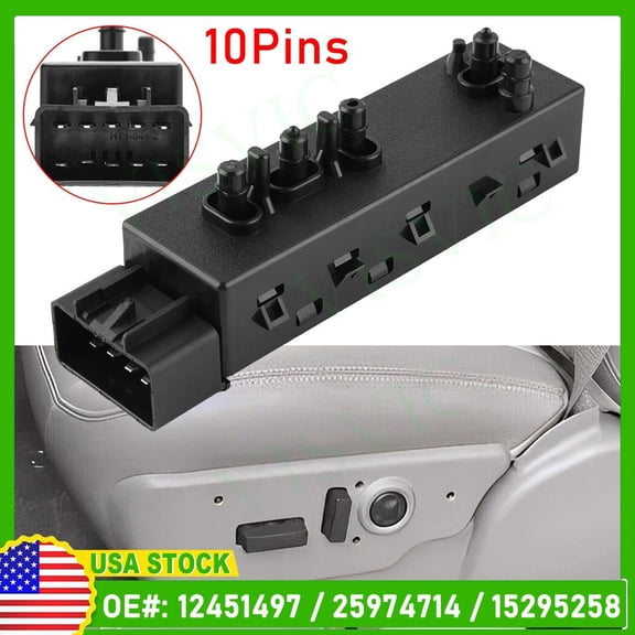 25974714 For 2010-2015 Chevrolet Camaro Driver Side Power Seat Control Switch
