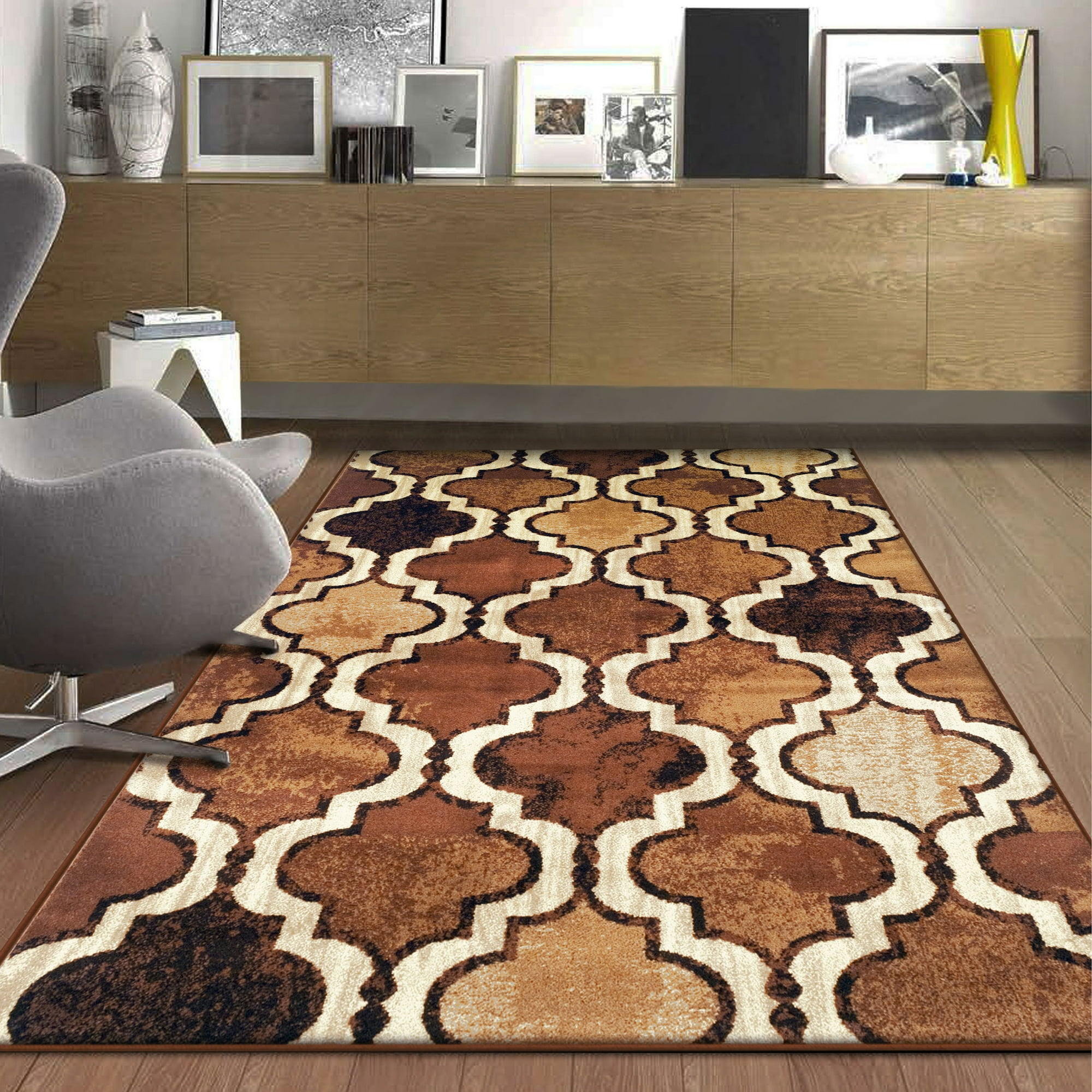 Impressions Zisa Modern Indoor Area Rug 5x8 Walmart Com Walmart Com