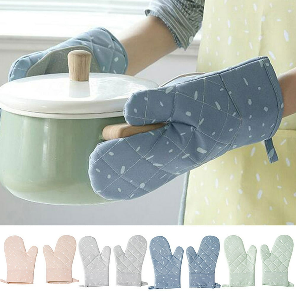 Windfall Premium Silicone Slip Resistant Oven Mitt Set, Soft Flexible