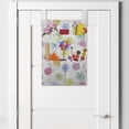 thumbnail image 2 of Floral Hanging Pocket Organizer, Illustration of Colorful Paint Blots and Abstract Flowers on a Plain Background, Printed Polyester Storage Bag with Pockets, 14" x 20", Multicolor, 2 of 2