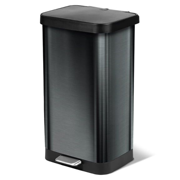 Open Box Glad Step Trash Can, Soft Close Lid Bin w/Odor Protection, 20 Gal