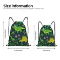 thumbnail image 4 of Easygdp Dinosaurs and Flowers Drawstring Backpack, Beach Sackpack, Travel Sackpack Lightweight for Sports, Gym, Travel, Swimming - Medium, 4 of 9