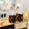 thumbnail image 3 of Yayeee 4 Pack Qtip Holder Bathroom Cotton Swab Canister with Lid Clear Dispenser Set, Black Fish Pattern, 3 of 6