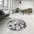 thumbnail image 4 of Ahgly Tapis d'Intérieur Lavable en Machine Carré Gris Cendré Transitionnel, 8 Pieds Carré, 4 of 7