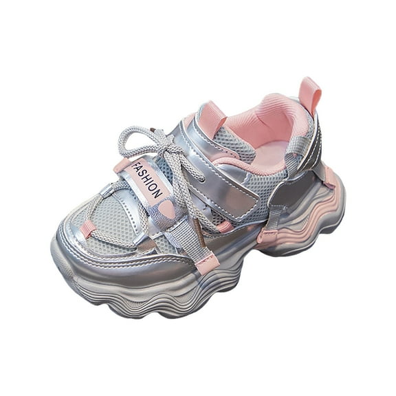 Staki Girl Shoes Kids Athletic Sneakers Running Shoes Mesh Design Suitable for Outdoor Activities(Pink,2.5 Big Kid)
