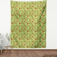 thumbnail image 4 of Ambesonne Christmas Fabric by the Yard Upholstery, Xmas, 1 Yard, Apple Green Red, 4 of 5