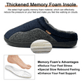 thumbnail image 5 of Men's House Slipper Memory Foam Slip On Bedroom Shoes Size 11-12, Navy, 5 of 6