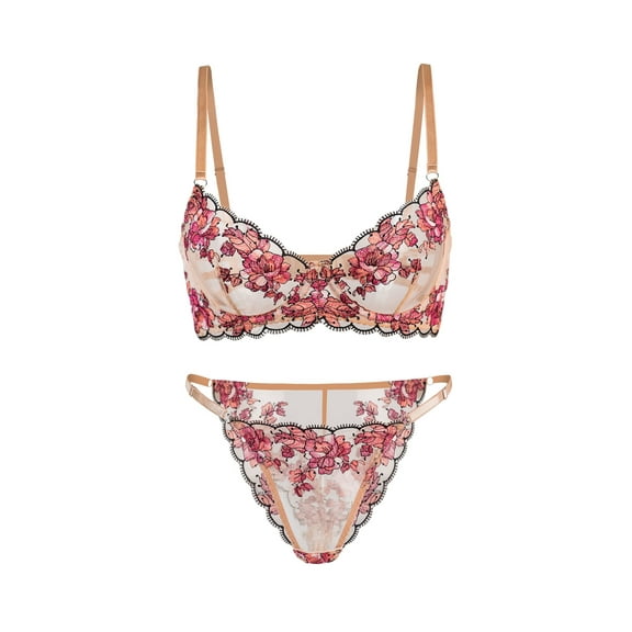 Blossom Elegance Lace Lingerie Set (MULTI, S)