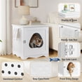 thumbnail image 7 of Yaheetech Enclosed Pet Litter Box Indoor Decorative Pet Side Table, White, 7 of 7