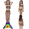 thumbnail image 4 of Kids Girls Mermaid Beachwear Bikini Set Fishtail Swimsuit Swimming Costume, 4 of 5