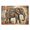 B, variant on XaaKee Tribal Elephant Canvas Wall Art Prints Dark Teal Shadows Modern Painting Inner Framed 18*12Inch