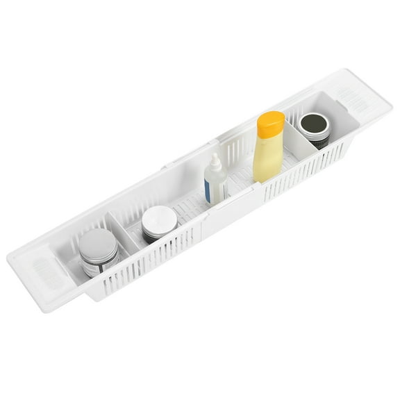 Retractable Bathtub Storage Rack For Shampoo Shower Gel & Bathroom Organizers