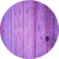 thumbnail image 1 of Ahgly Company Tapis Rond Lavable en Machine Intérieur Transitionnel Heliotrope Violet, 7 Pieds Rond, 1 of 7