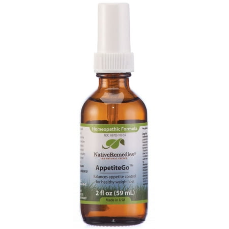 Native Remedies AppetiteGo Tonic - Natural Homeopathic Formula Temporarily Relieves Feelings of Hunger or an Empty Stomach - Reduces Desire for Stress Eating or Food Cravings - 59