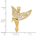 thumbnail image 3 of 14k Yellow Gold Polished Hummingbird Pendant, 3 of 4