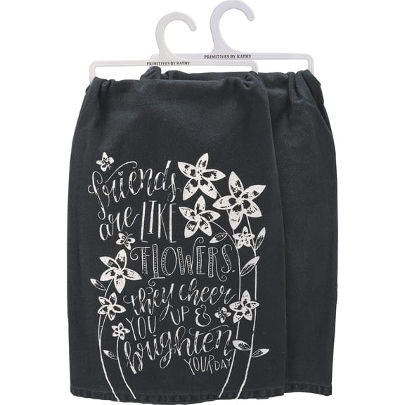 Primitives by Kathy 112934 Kitchen Towel Friends are Like Flowers