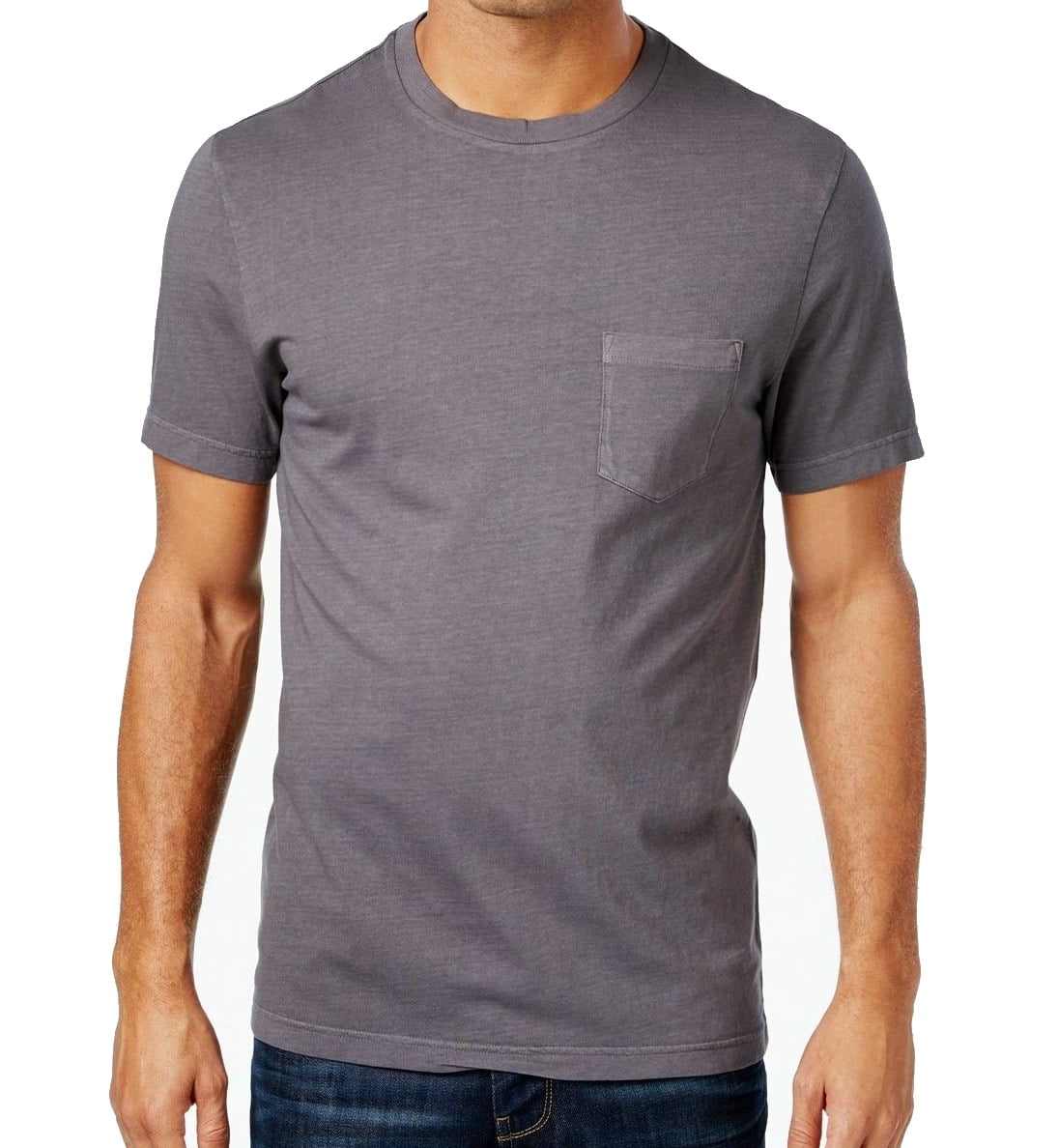Club Room Apparel - Onyx Mens Pocket Crewneck Short-Sleeve Tee T-Shirt ...