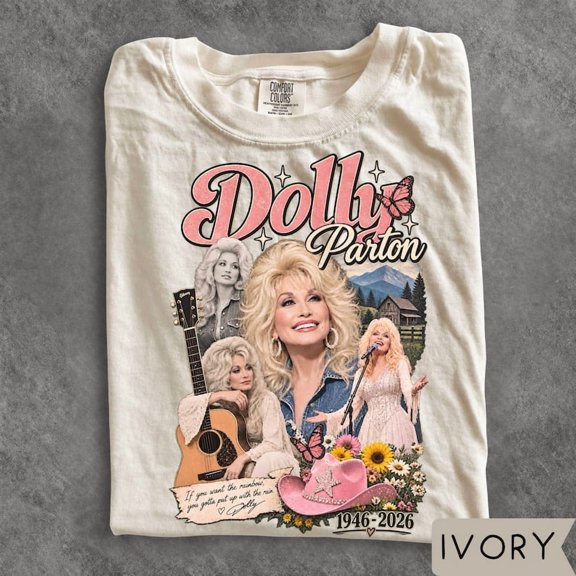 Dolly Vintage Hip Hop Country Portrait Western Graphic T-Shirt