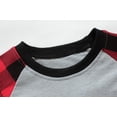 thumbnail image 4 of POPTEM Kids Christmas Pajamas Plaid Sleeve Holiday Sleepwear 2-Piece Size 7, 4 of 8