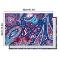thumbnail image 6 of Blue Pioneer Flower and Paisley Pattern Summer Placemats Table Placemats Set Of 4-Linen Kitchen Washable Placemats Table Mats 11.8"x17.7" Non-Slip Heat Resistant, 6 of 6