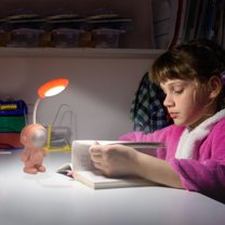 Astronaut LED Desk Lamp, USB Rechargeable Night Light with 360° Rotation and Eye Protection Soft Lighting, Decorative Bedside Lamp for Bedroom, Dorm, Office, Study and Childs Room