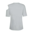 thumbnail image 3 of Womens Cold Shoulder Tops 2025 Summer Trendy Gradient/Solid Color Dressy Casual T-Shirts Crewneck Ladies Going Out Tunic Blouses, 3 of 6