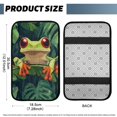 thumbnail image 5 of Yuyamidu Frog Car Center Console Cover Palm Leaves Vehicle Center Console Armrest Cover Pad for Most Car Truck SUV Auto Green Car Arm Rest Cushion Accessories, 5 of 7