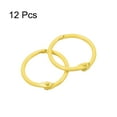 thumbnail image 3 of Uxcell Loose-Leaf Binder Rings, 30mm/ 1.18" Metal Book Ring, Yellow, 12Pack, 3 of 5
