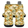 thumbnail image 6 of Jeiento Hummingbird Car Seat Covers Set of 4 Front Rear Bench Covers for Women Girls Sunflower Auto Seat Covers Travel Vintage Decor Car Accessories Fit for Truck Van SUV, 6 of 7