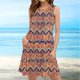 thumbnail image 2 of Vestido de Verano Casual de Mujer Impreso sin Mangas con Cuello en V Conjunto Superior, Imitación de Algodón Tirar Marco Suelto, 2 of 9