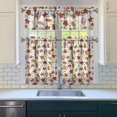 thumbnail image 3 of Fall Kitchen Curtains 36 Inch Short - 3 Panel Set, Autumn Harvest Print, Rod Pocket Window Treatment for Thanksgiving, Farmhouse, Cafe, Living Room - Machine Washable, 3 of 6