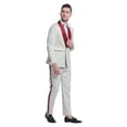 thumbnail image 3 of Tazzio Skinny Fit Paisley 2 Piece Suit Set with Satin Shawl Lapel, 3 of 4