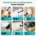 thumbnail image 6 of JIOABL 10-in-1 Steam Mop with Handheld Steamer, Chemical-Free Floor Cleaner for Hardwood, Tile & Laminate Floors, White Green, 6 of 10