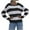 Black, variant on Tbopshirt Womens Striped Sweater,Fall Sweaters for Women,Fashion Round Neck Long Sleeve Knitted Sweater