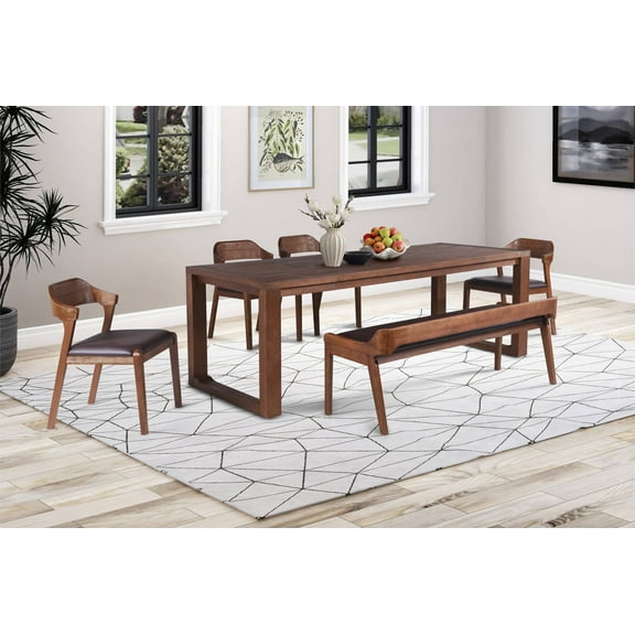 Boraam Rasmus 6pc Dining Set - Chestnut Wire-Brush Finish